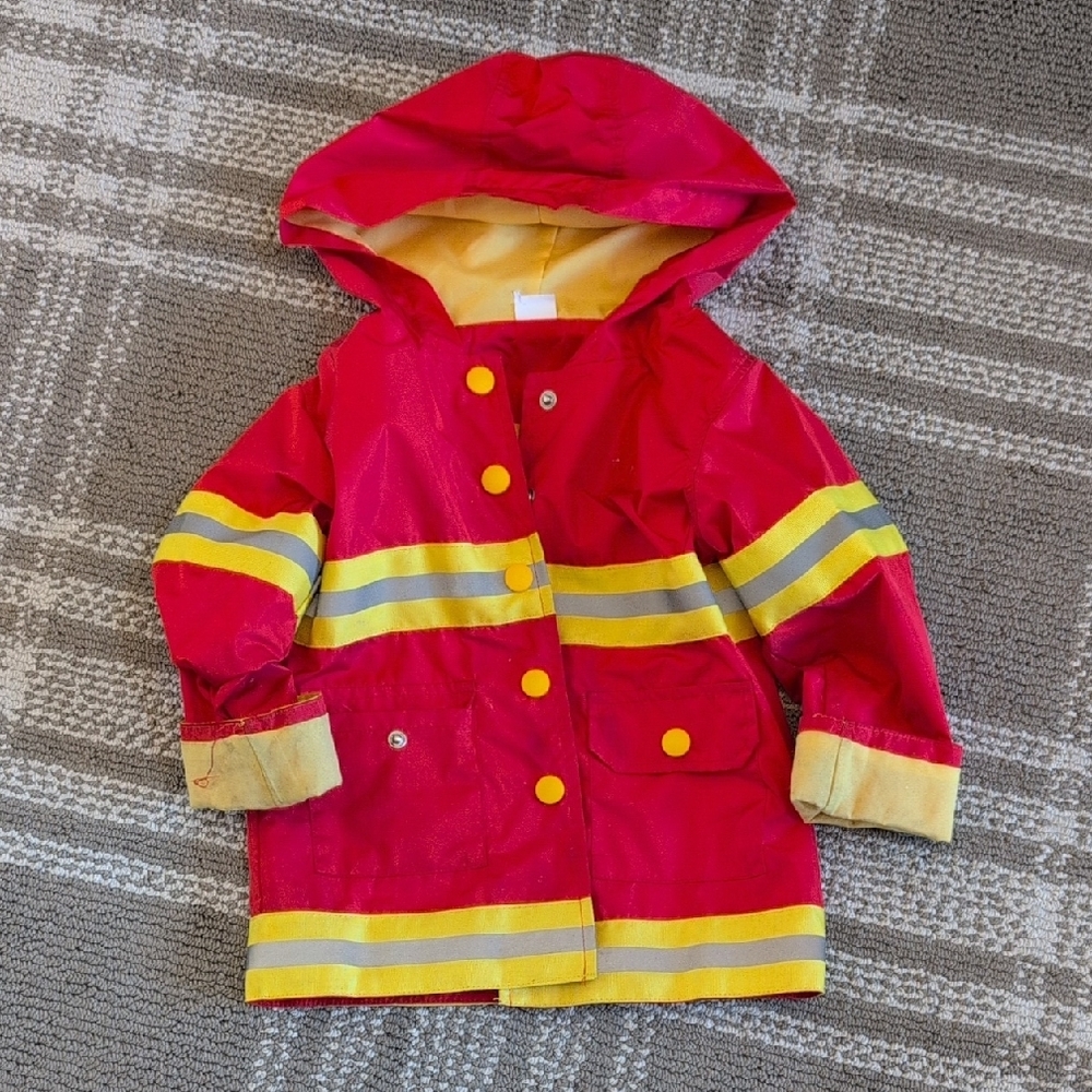 Toddler Boy Firefighter Raincoat